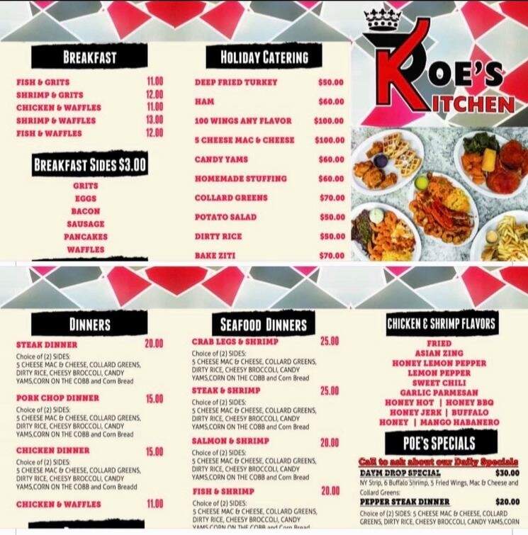 Poe's Kitchen - Bridgeport, CT menu_pic