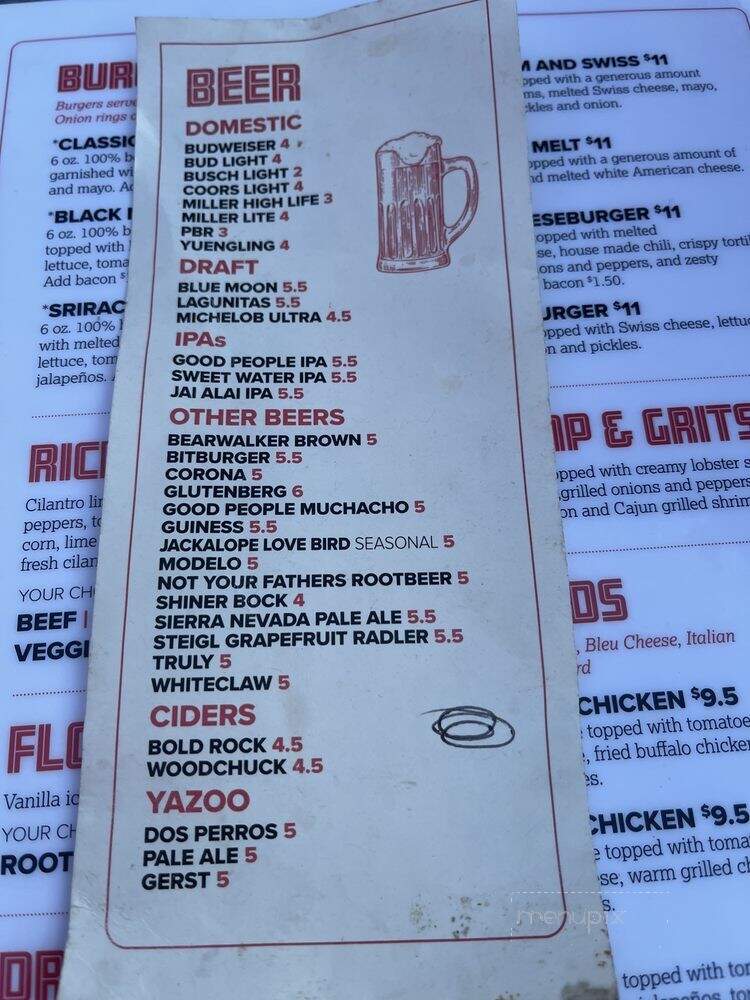 The Lucky Rooster - Old Hickory, TN menu_pic