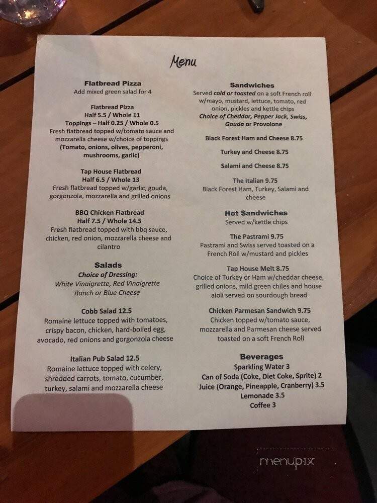 Peninsula Tap House - Palos Verdes Estates, CA menu_pic