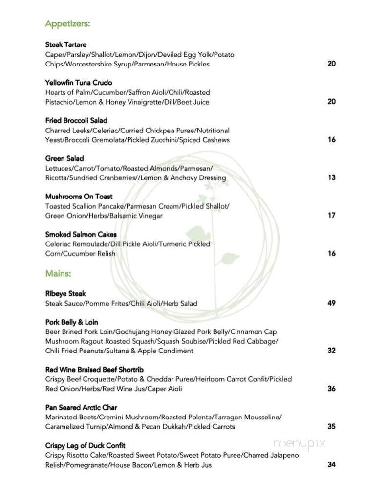 Brassica - Ottawa, ON menu_pic