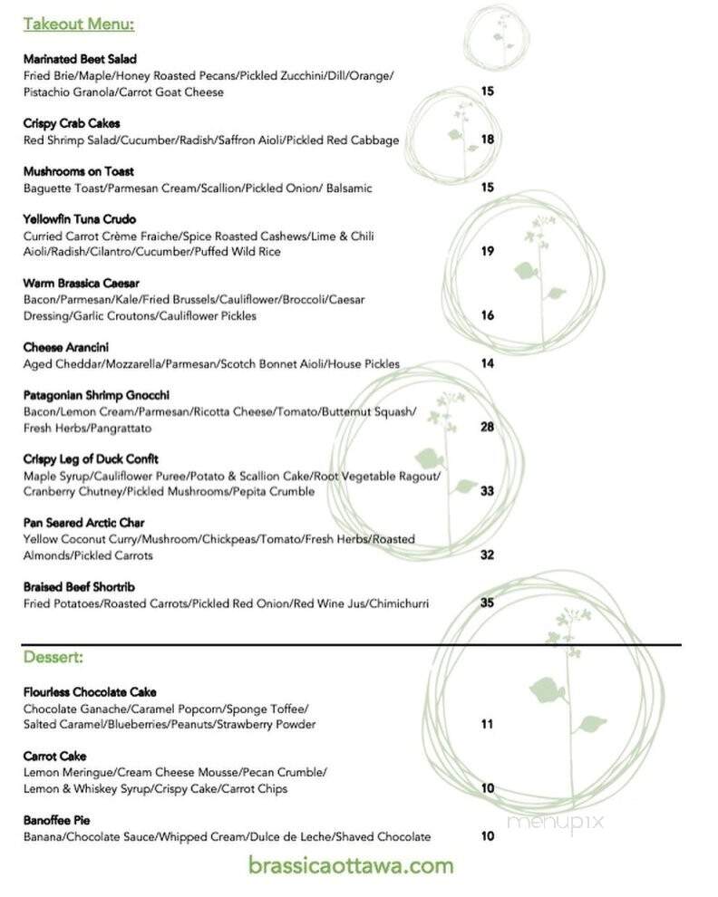 Brassica - Ottawa, ON menu_pic