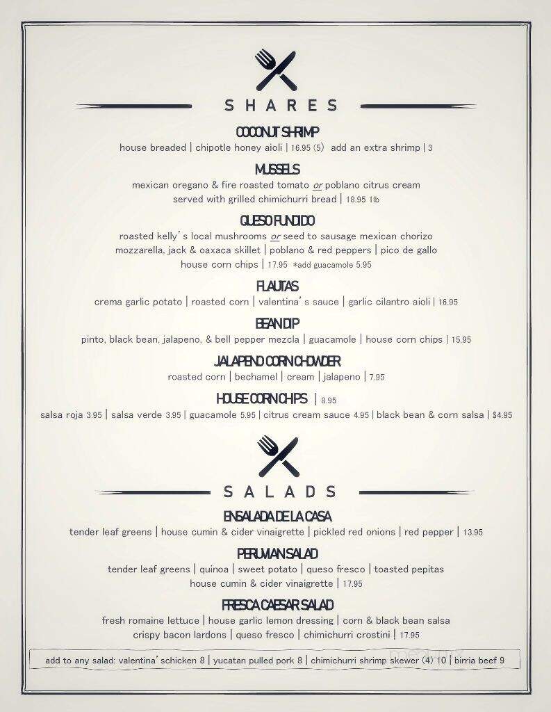 Mesa Fresca - Kingston, ON menu_pic
