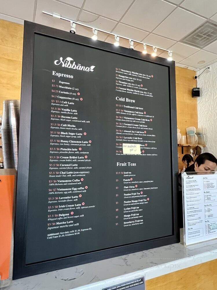 Nibbana Cafe - Lowell, MA menu_pic