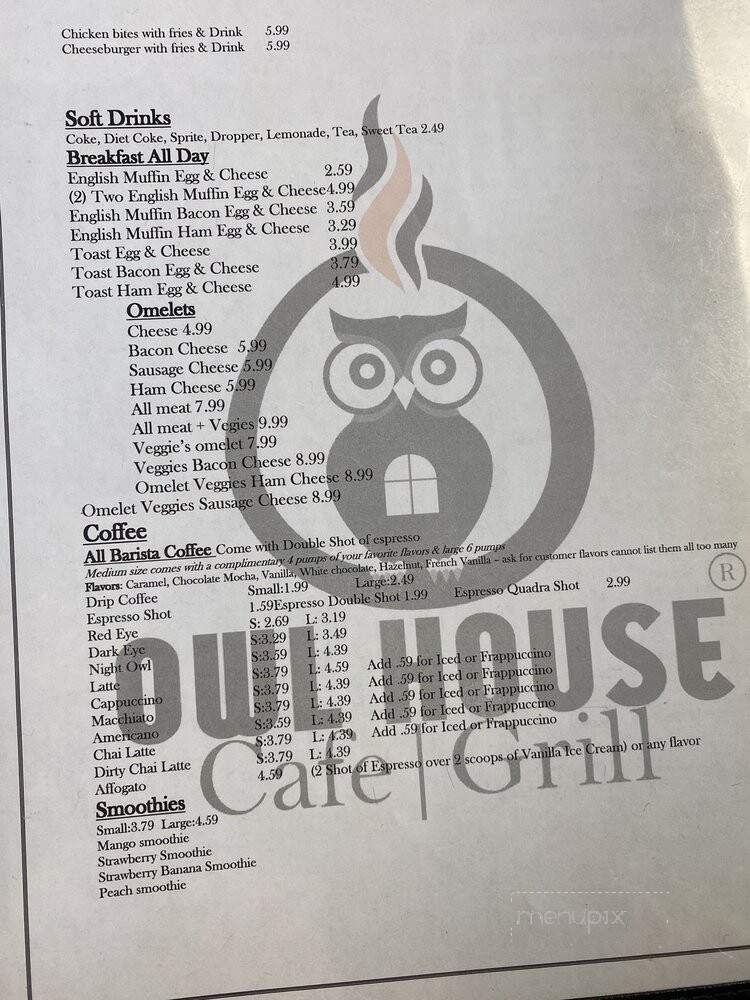 Owl House Cafe Grill - Creedmoor, NC
