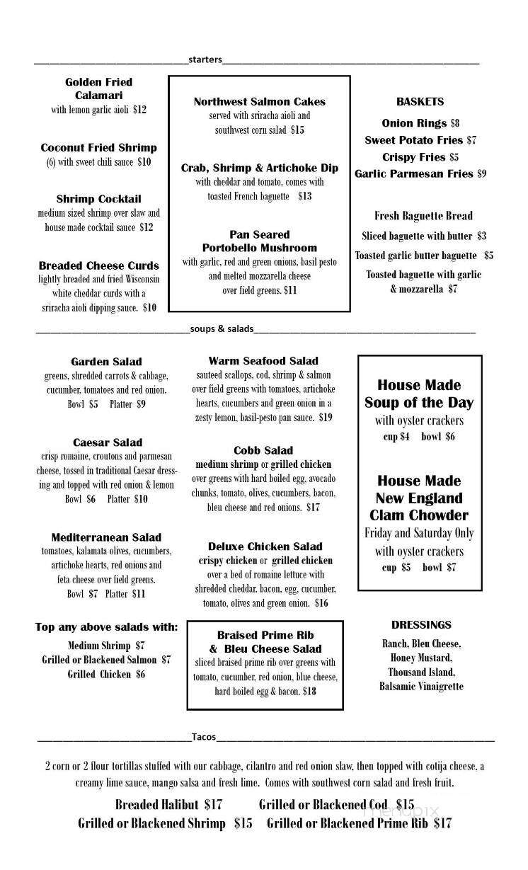 Farm & Sea Grill - Port Hadlock-Irondale, WA menu_pic