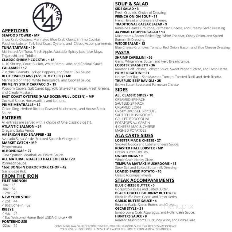 44 Prime - Starkville, MS menu_pic