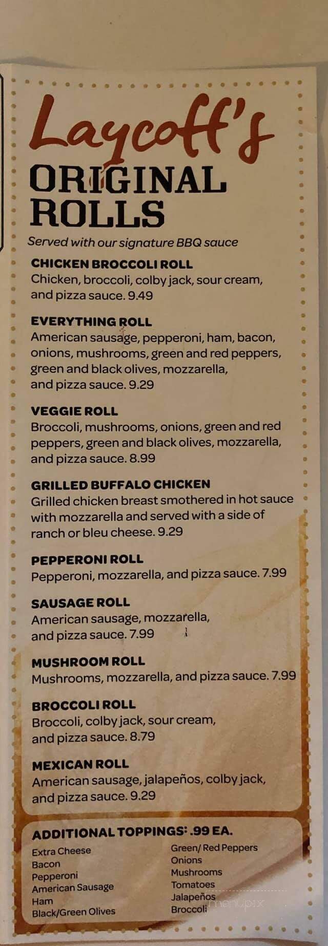 Laycoff's Tavern - Fort Wayne, IN menu_pic