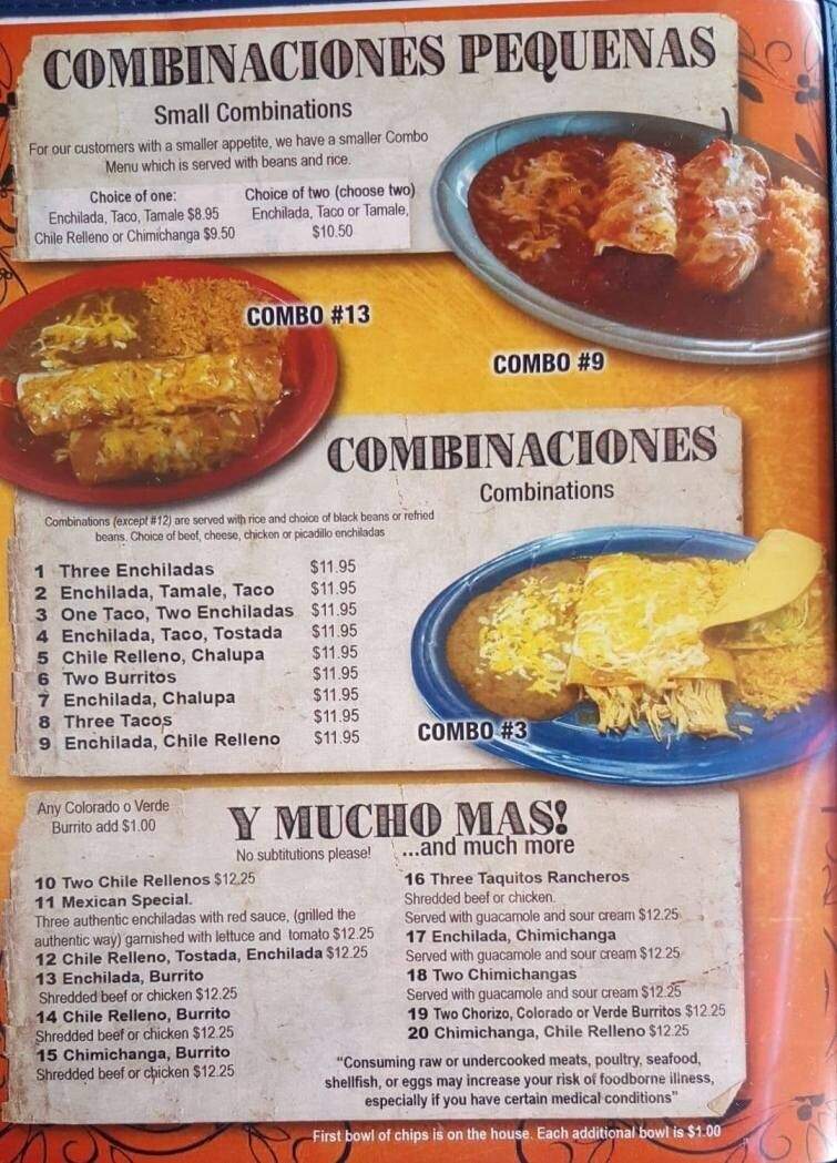 El Tapatio Mexican Restaurant - Coquille, OR menu_pic
