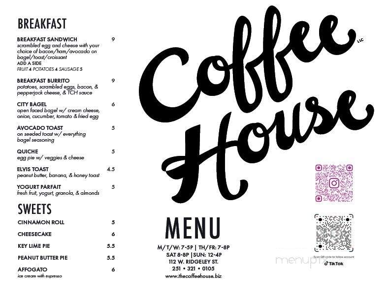 The Coffee House - Atmore, AL menu_pic