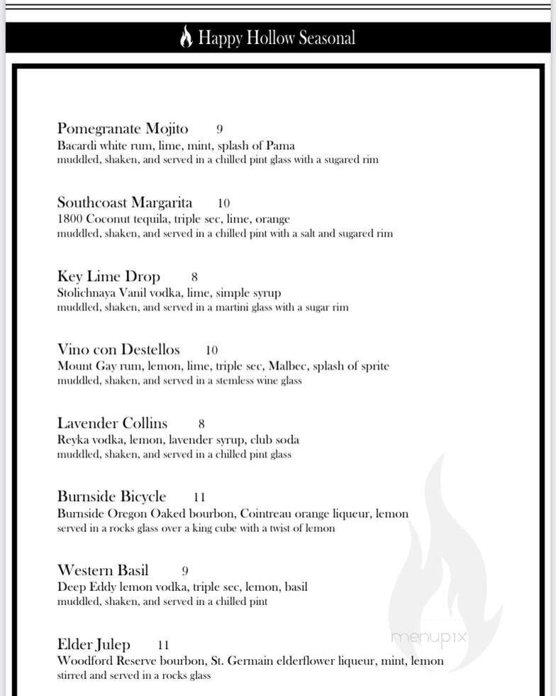 Happy Hollow Pizzeria - Happy Valley, OR menu_pic