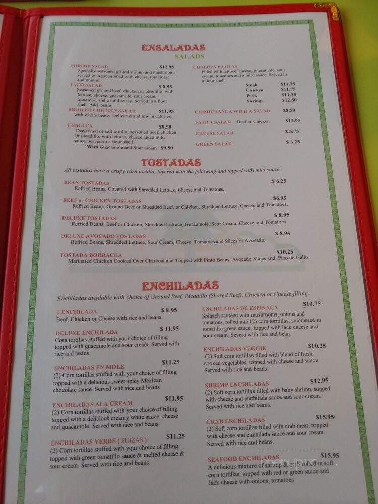 Casa Ixtapa - Oregon City, OR menu_pic