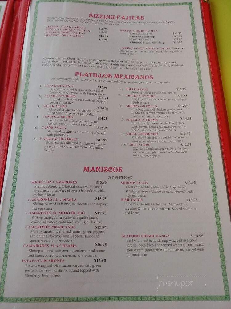 Casa Ixtapa - Oregon City, OR menu_pic