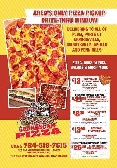 Grandslam Pizza - Plum, PA menu_pic