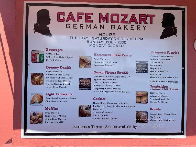Cafe Mozart Bakery - St Petersburg, FL menu_pic