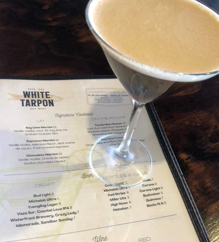 White Tarpon - Key West, FL menu_pic
