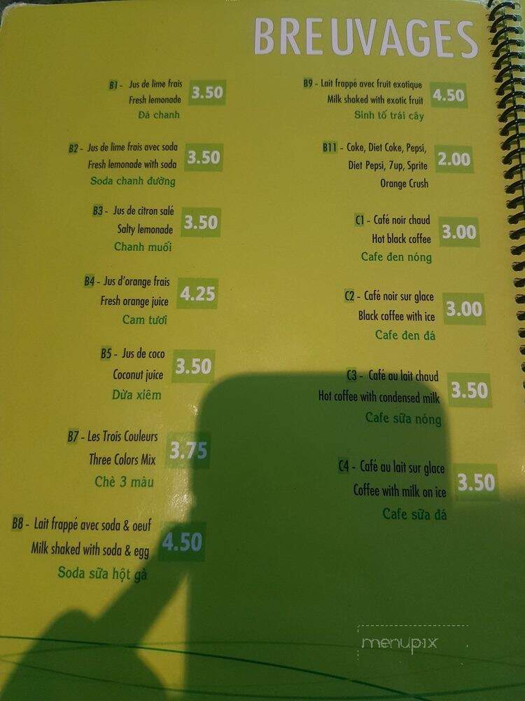 Restaurant Nguyen Phi - Montreal, QC menu_pic