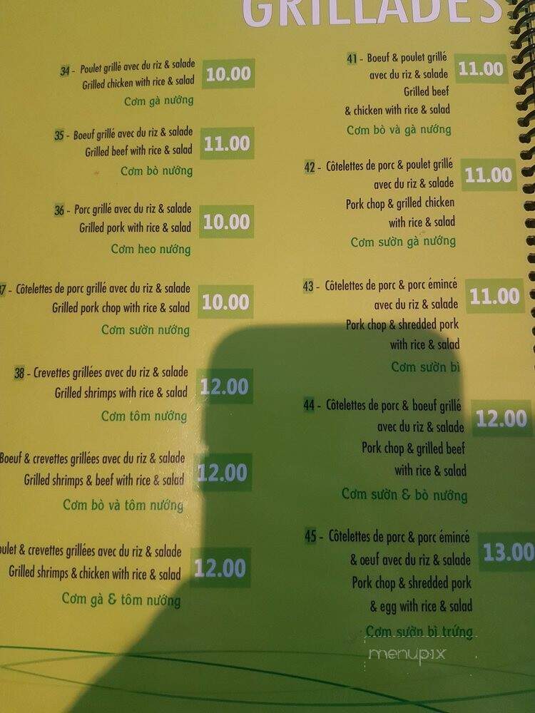 Restaurant Nguyen Phi - Montreal, QC menu_pic