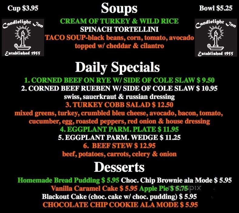 Candlelight Inn - Scarsdale, NY menu_pic