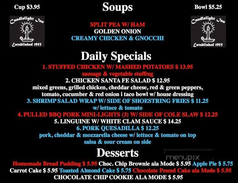 Candlelight Inn - Scarsdale, NY menu_pic