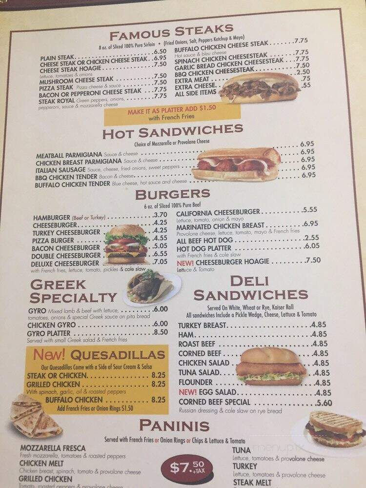 Train Stop Restaurant - Secane, PA menu_pic