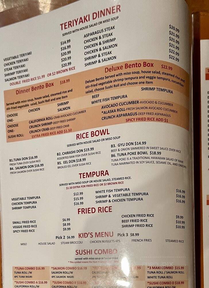 Arigato Sayonara - Madison, TN menu_pic
