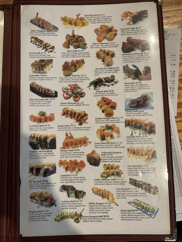 Arigato Sayonara - Madison, TN menu_pic
