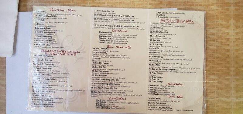 Hong Mai Catinat Restaurant - Westminster, CA menu_pic