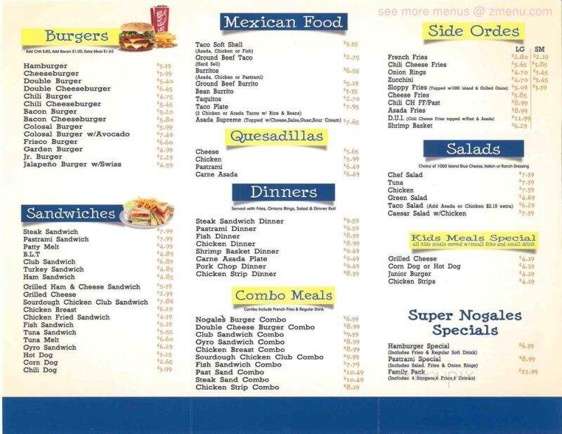 Nogales Burgers No 2 - Fontana, CA menu_pic