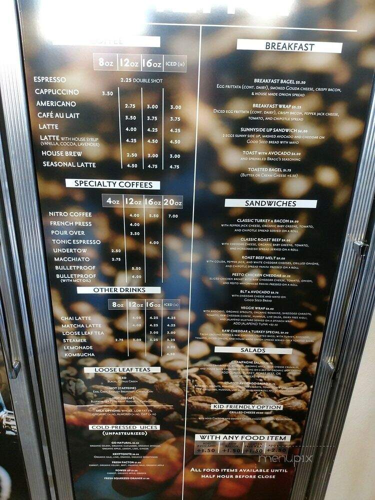 Journey Coffee - Fairfield, CA menu_pic