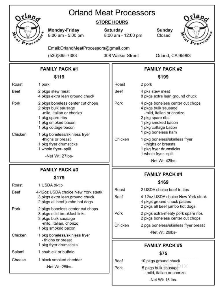 Orland Meat Processors - Orland, CA