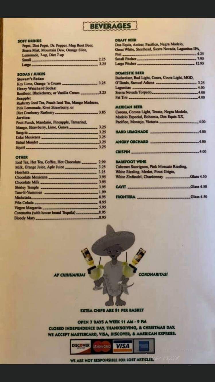 Luzmila's Mexican Restaurant - Eureka, CA menu_pic