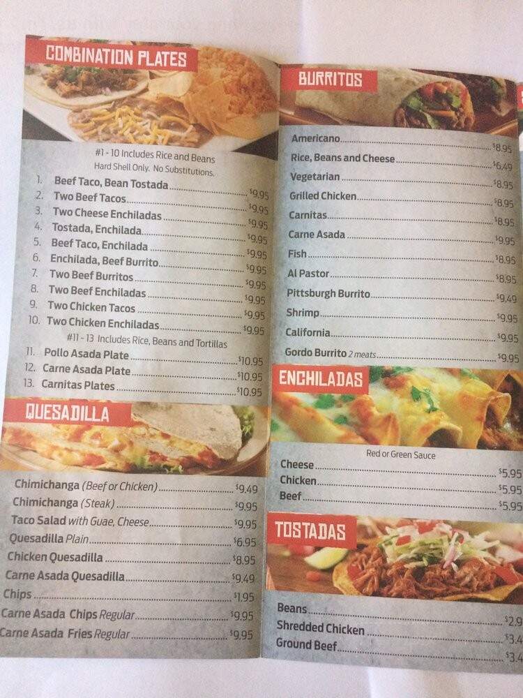 California Taco Shop - Pittsburgh, PA menu_pic