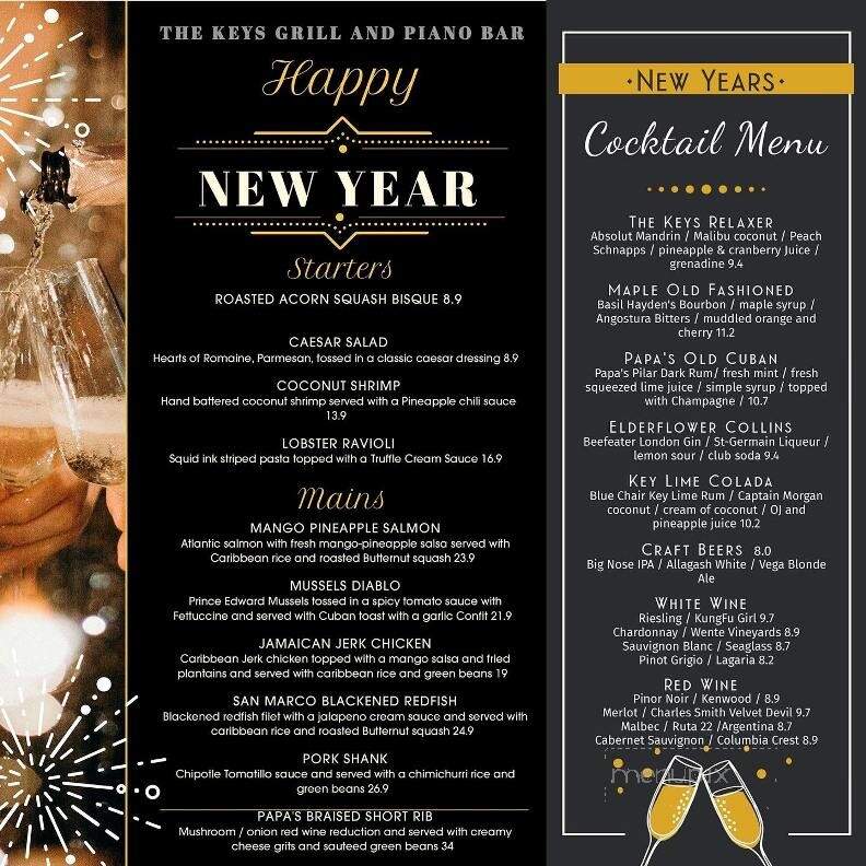 The Keys Grill & Piano Bar - Gainesville, FL menu_pic
