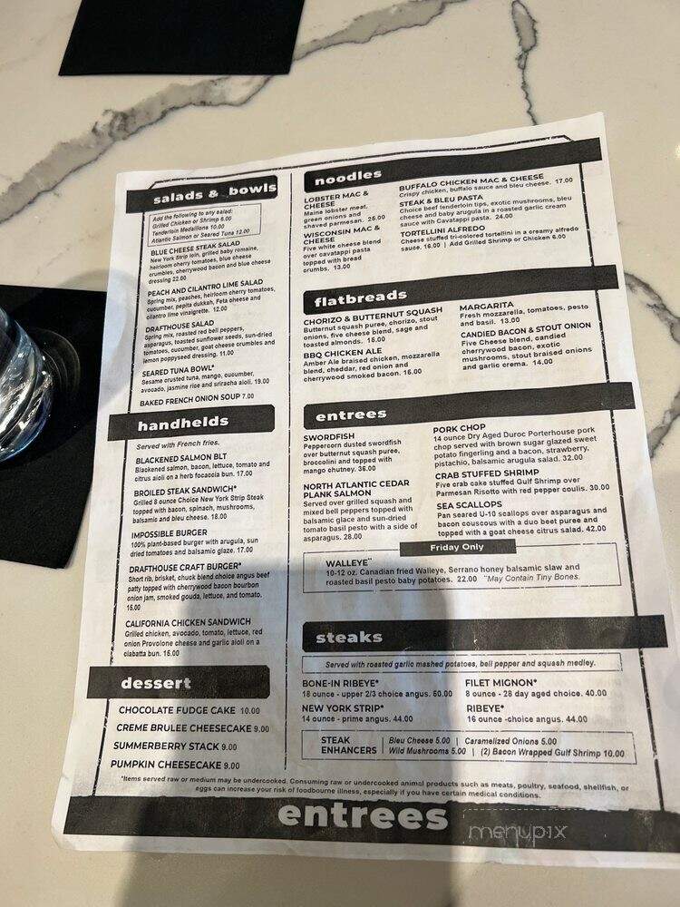 Drafthouse - Janesville, WI menu_pic