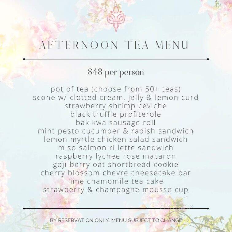 DOJA Tea Lounge - Tualatin, OR menu_pic