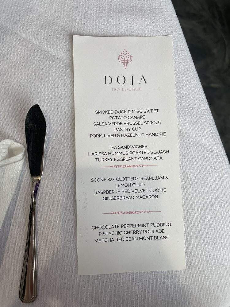 DOJA Tea Lounge - Tualatin, OR menu_pic