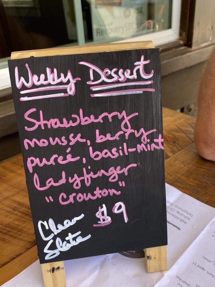 Clean Slate Wine Bar - Solvang, CA menu_pic