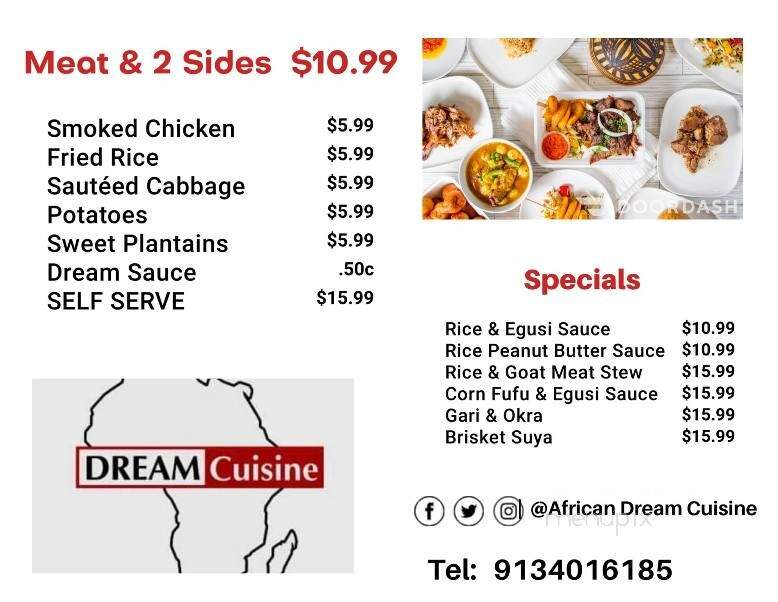 African Dream Cuisine - Lenexa, KS menu_pic