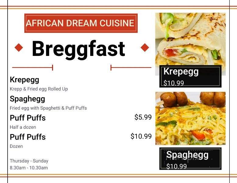 African Dream Cuisine - Lenexa, KS menu_pic