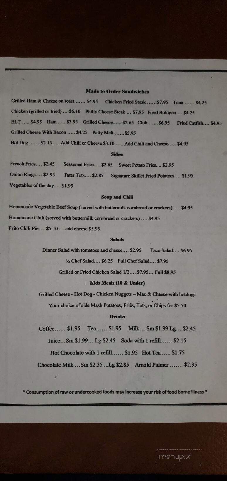 Lucky's Cafe - Pine Bluff, AR menu_pic