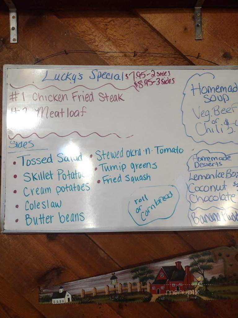 Lucky's Cafe - Pine Bluff, AR menu_pic