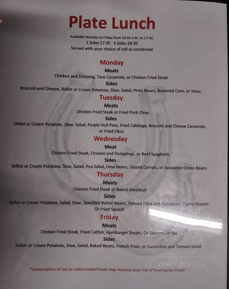 Lucky's Cafe - Pine Bluff, AR menu_pic