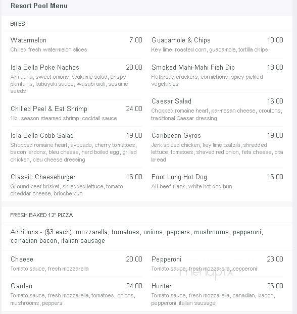 Il Postino - Marathon, FL menu_pic