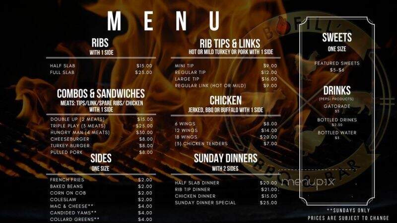 BoFill's BBQ & Bar - Oak Forest, IL menu_pic