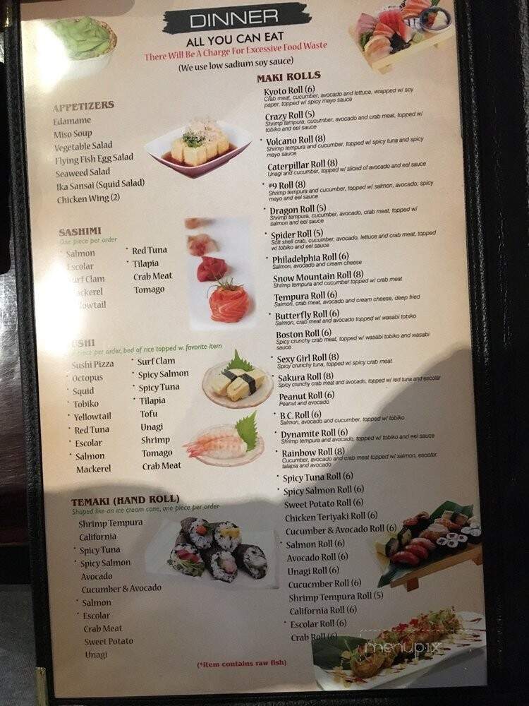 KYOTO SUSHI all-u-can-eat - Savage, MN menu_pic