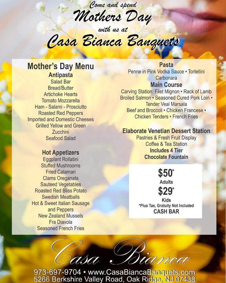 Casa Bianca - Oak Ridge, NJ menu_pic