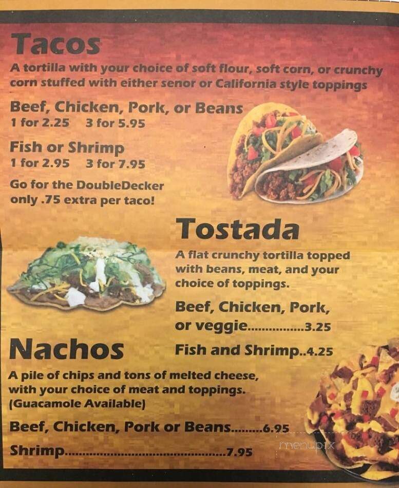 Senor Taco - Daytona Beach, FL menu_pic