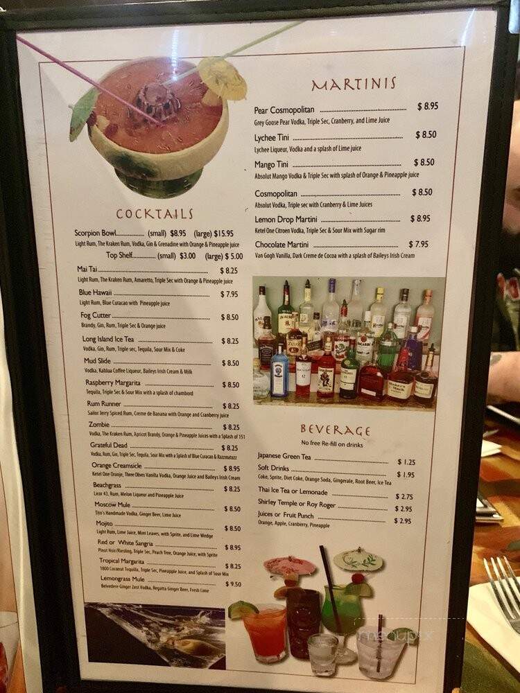 Lemongrass - Warwick, RI menu_pic