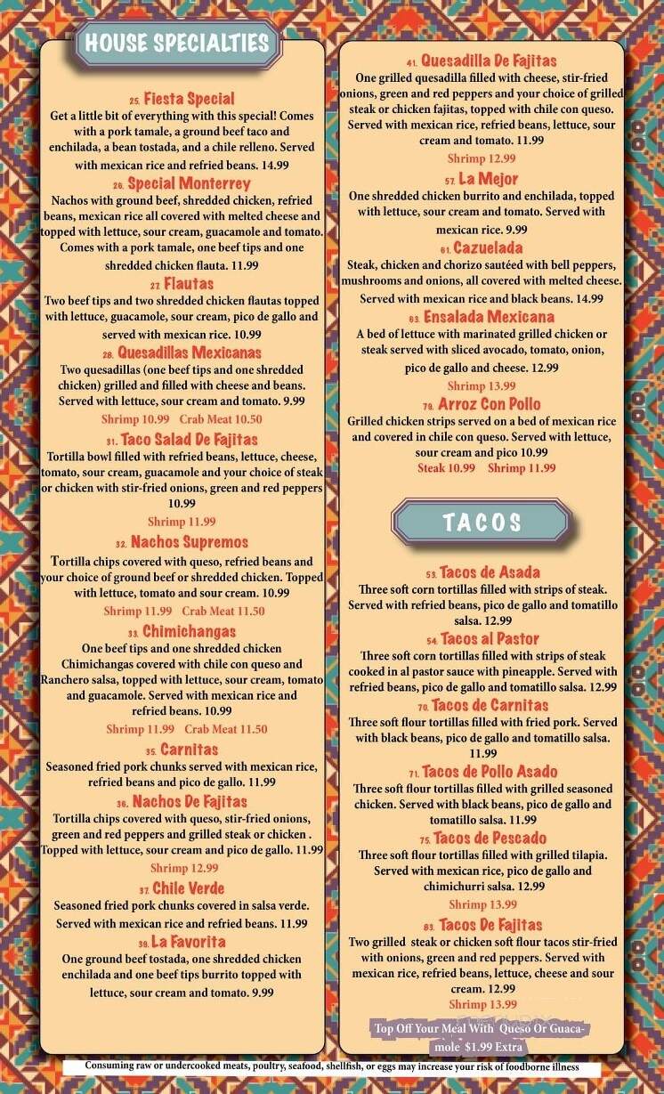 Fiesta Mexicana Express - Mount Vernon, OH menu_pic