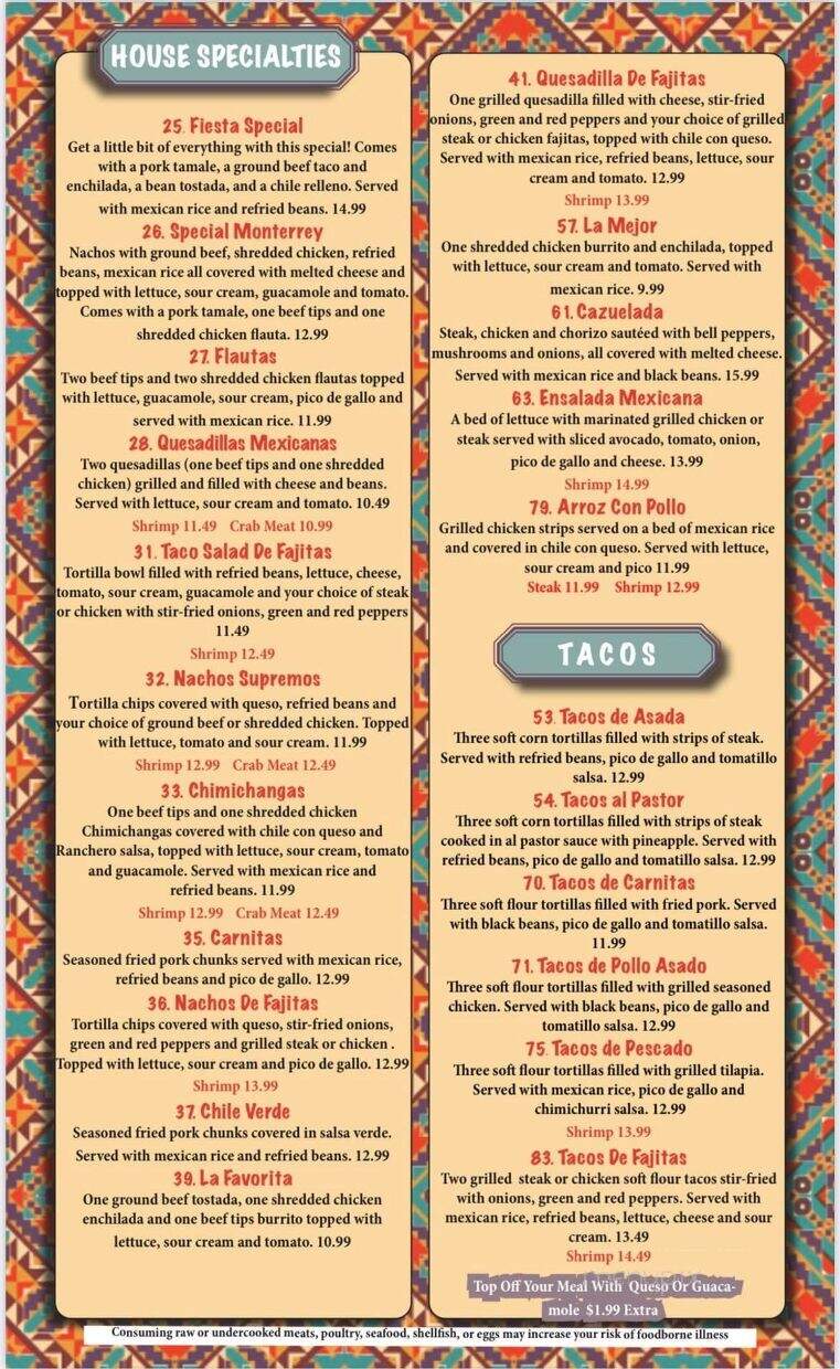 Fiesta Mexicana Express - Mount Vernon, OH menu_pic